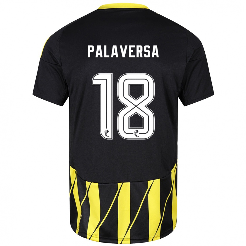 Kandiny Gyermek Ante Palaversa #18 Fekete Sárga Idegenbeli Jersey 2024/25 Mez Póló Ing