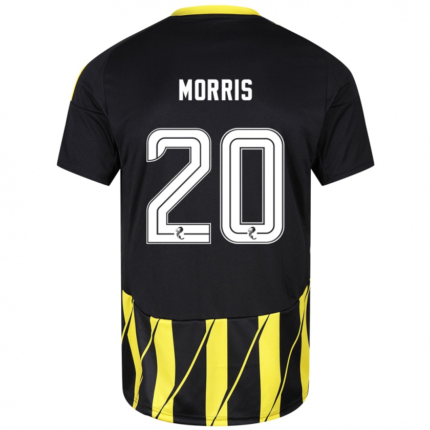 Kandiny Gyermek Shayden Morris #20 Fekete Sárga Idegenbeli Jersey 2024/25 Mez Póló Ing