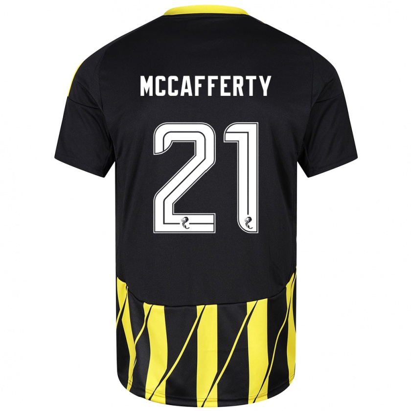 Kandiny Gyermek Eirinn Mccafferty #21 Fekete Sárga Idegenbeli Jersey 2024/25 Mez Póló Ing