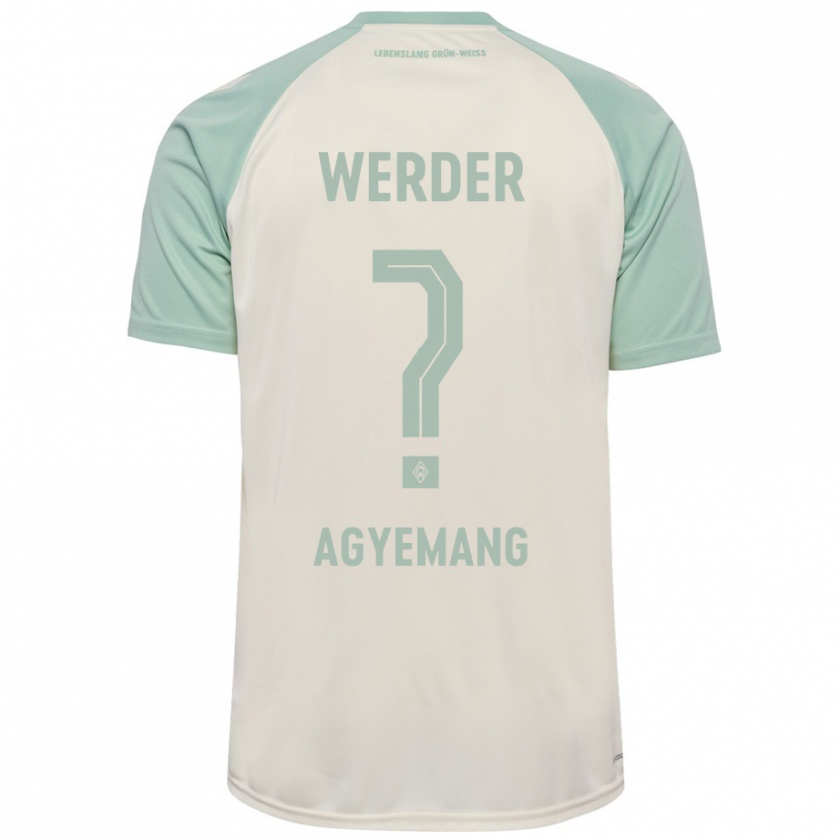 Kandiny Gyermek Caleb Agyemang #0 Törtfehér Világoszöld Idegenbeli Jersey 2024/25 Mez Póló Ing