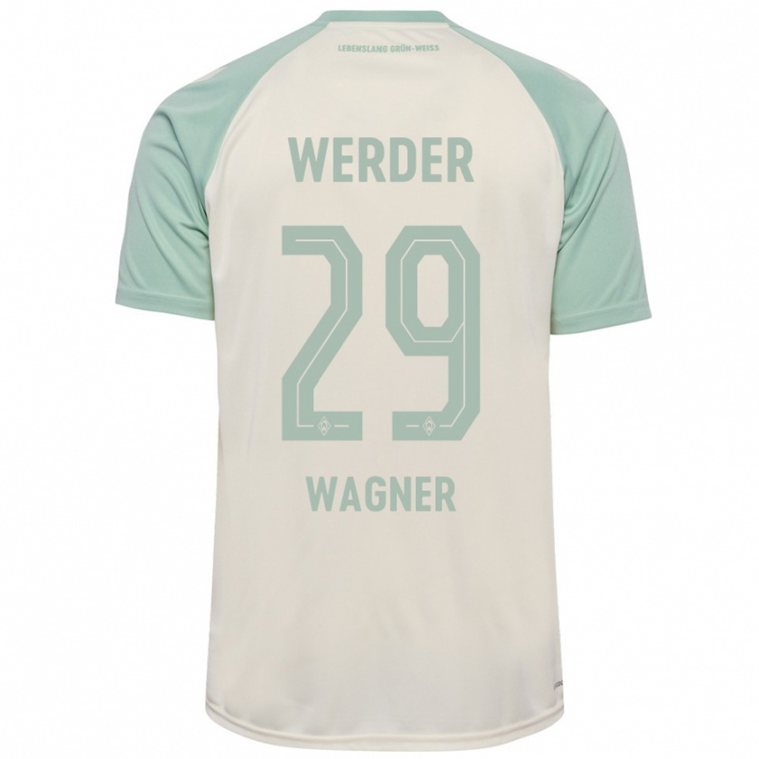 Kandiny Gyermek Paul Wagner #29 Törtfehér Világoszöld Idegenbeli Jersey 2024/25 Mez Póló Ing