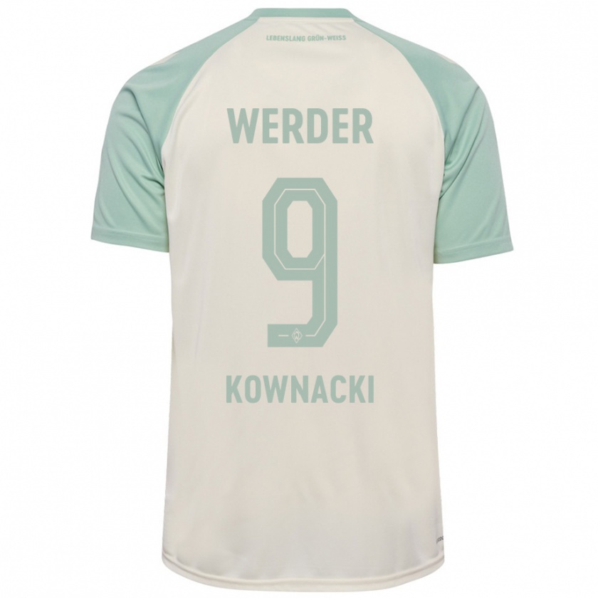 Kandiny Gyermek Dawid Kownacki #9 Törtfehér Világoszöld Idegenbeli Jersey 2024/25 Mez Póló Ing