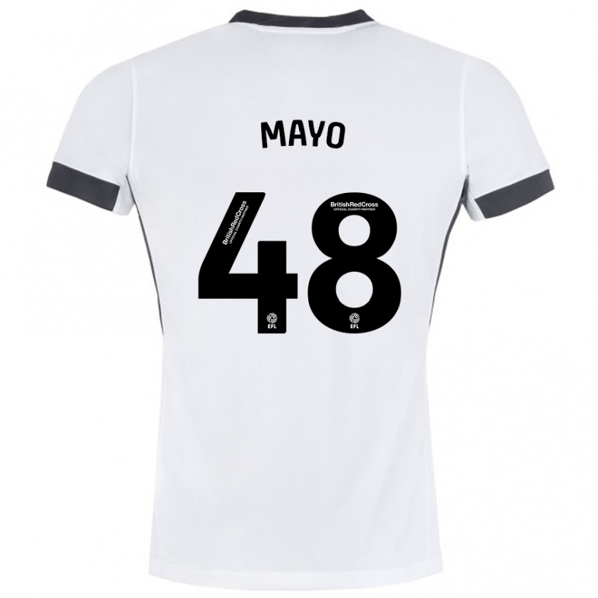 Kandiny Gyermek Bradley Mayo #48 Fehér Fekete Idegenbeli Jersey 2024/25 Mez Póló Ing