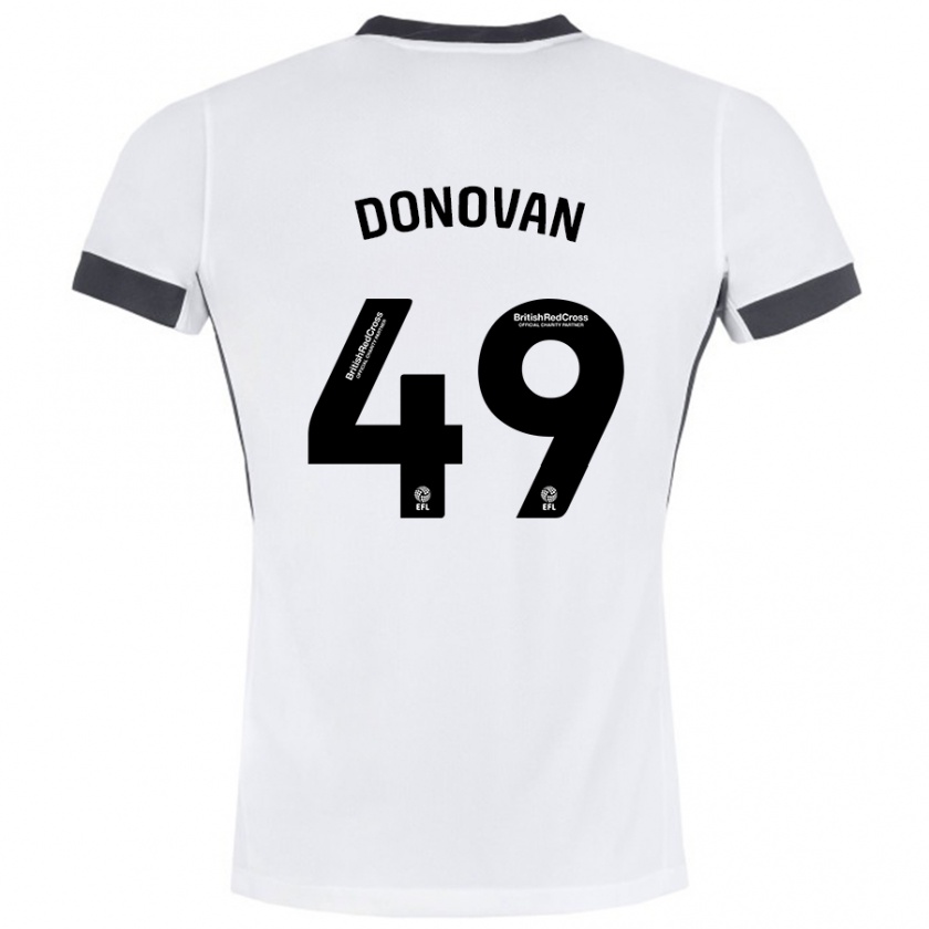 Kandiny Gyermek Romelle Donovan #49 Fehér Fekete Idegenbeli Jersey 2024/25 Mez Póló Ing