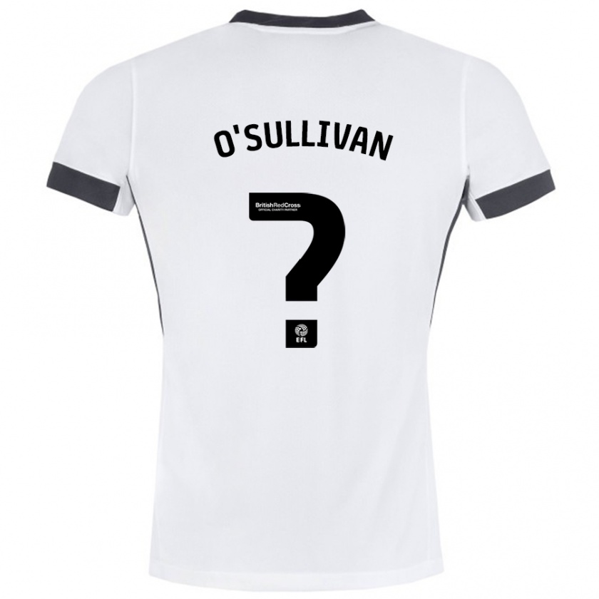 Kandiny Gyermek William O'sullivan #0 Fehér Fekete Idegenbeli Jersey 2024/25 Mez Póló Ing