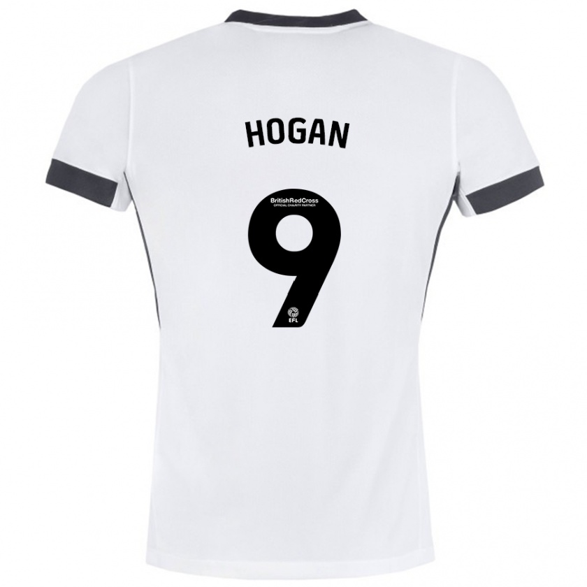 Kandiny Gyermek Scott Hogan #9 Fehér Fekete Idegenbeli Jersey 2024/25 Mez Póló Ing