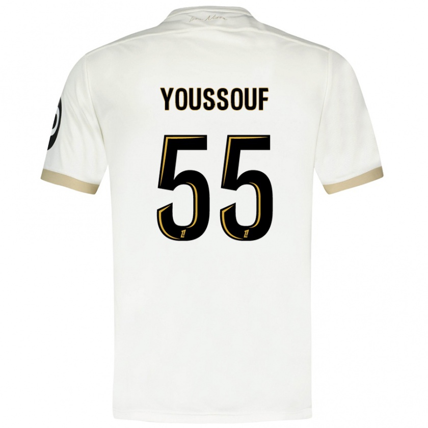 Kandiny Gyermek Youssouf Ndayishimiye #55 Fehér Arany Idegenbeli Jersey 2024/25 Mez Póló Ing