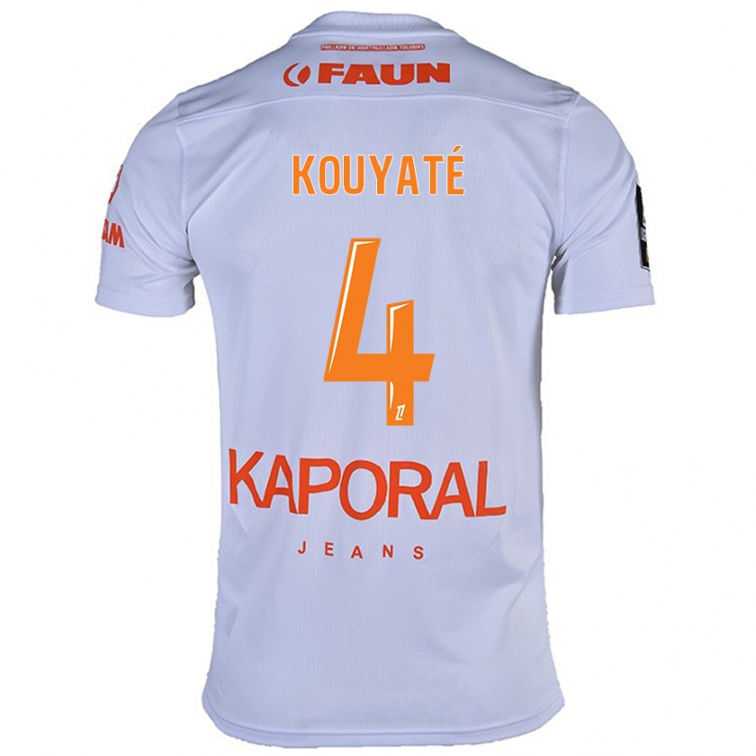 Kandiny Gyermek Kiki Kouyaté #4 Fehér Idegenbeli Jersey 2024/25 Mez Póló Ing