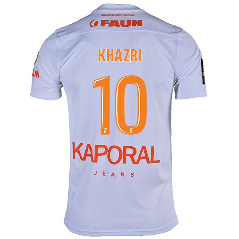 Kandiny Gyermek Wahbi Khazri #10 Fehér Idegenbeli Jersey 2024/25 Mez Póló Ing