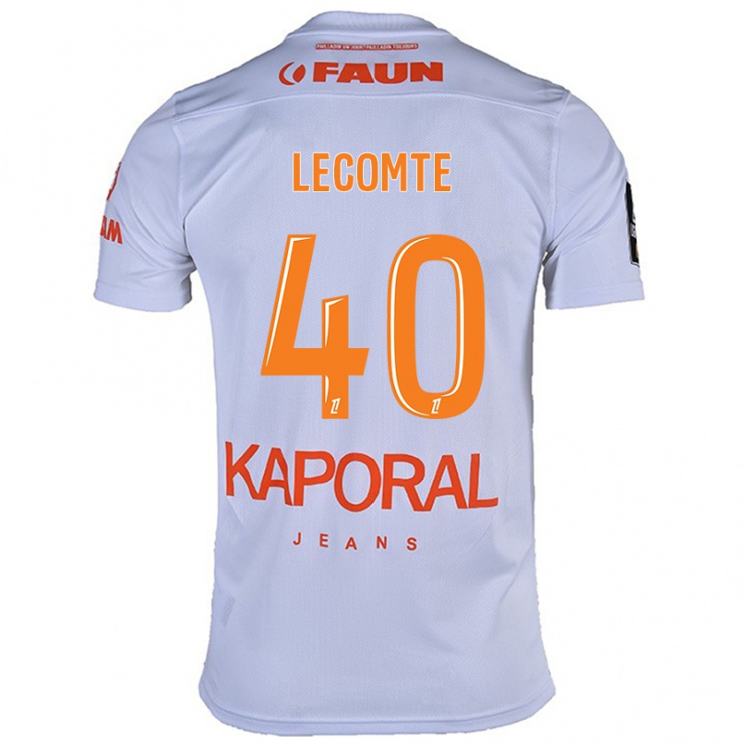 Kandiny Gyermek Benjamin Lecomte #40 Fehér Idegenbeli Jersey 2024/25 Mez Póló Ing