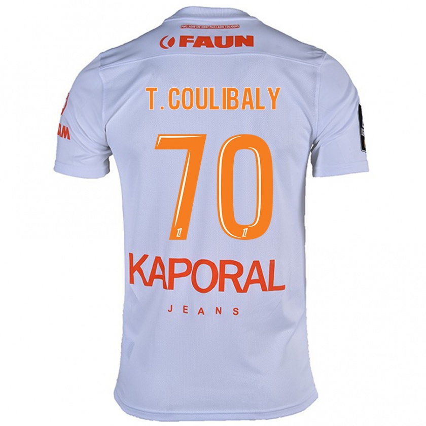 Kandiny Gyermek Tanguy Coulibaly #70 Fehér Idegenbeli Jersey 2024/25 Mez Póló Ing