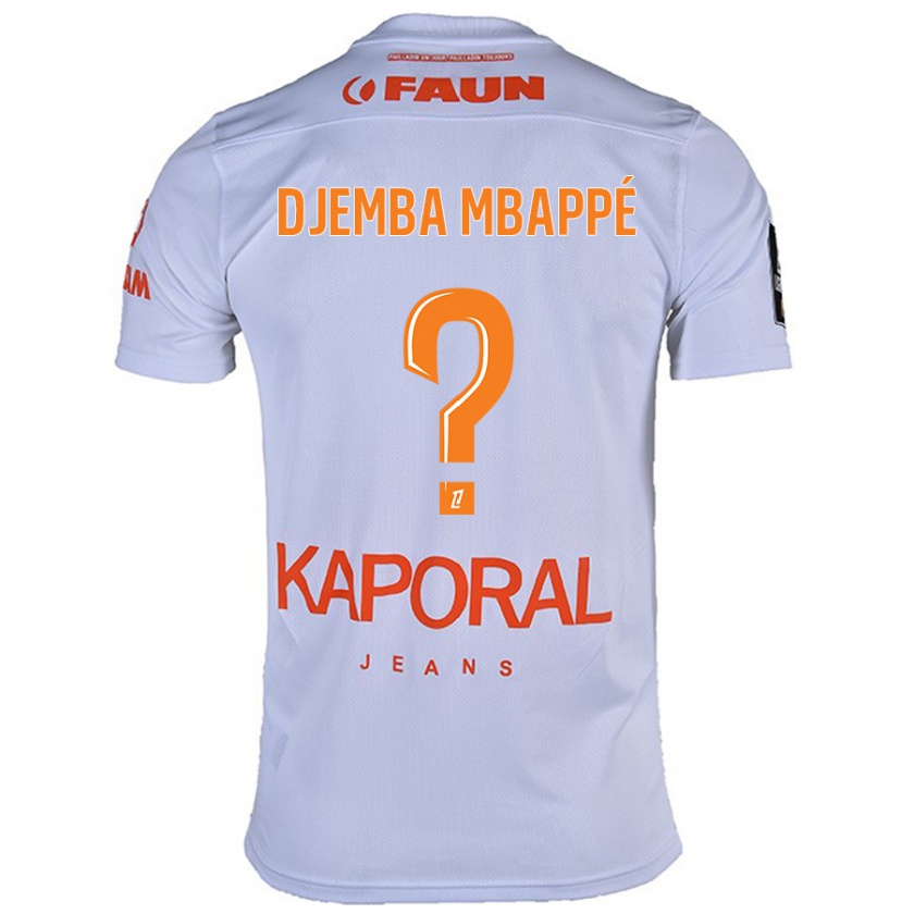 Kandiny Gyermek Yvan Djemba Mbappé #0 Fehér Idegenbeli Jersey 2024/25 Mez Póló Ing