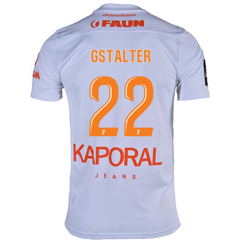 Kandiny Gyermek Lola Gstalter #22 Fehér Idegenbeli Jersey 2024/25 Mez Póló Ing