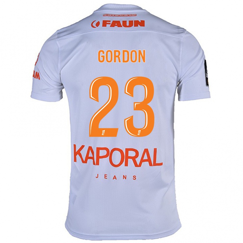 Kandiny Gyermek Sh'nia Gordon #23 Fehér Idegenbeli Jersey 2024/25 Mez Póló Ing