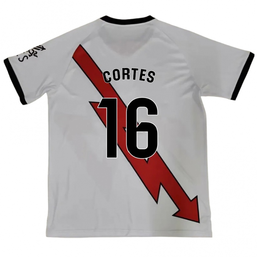 Kandiny Gyermek José Cortés #16 Piros Idegenbeli Jersey 2024/25 Mez Póló Ing