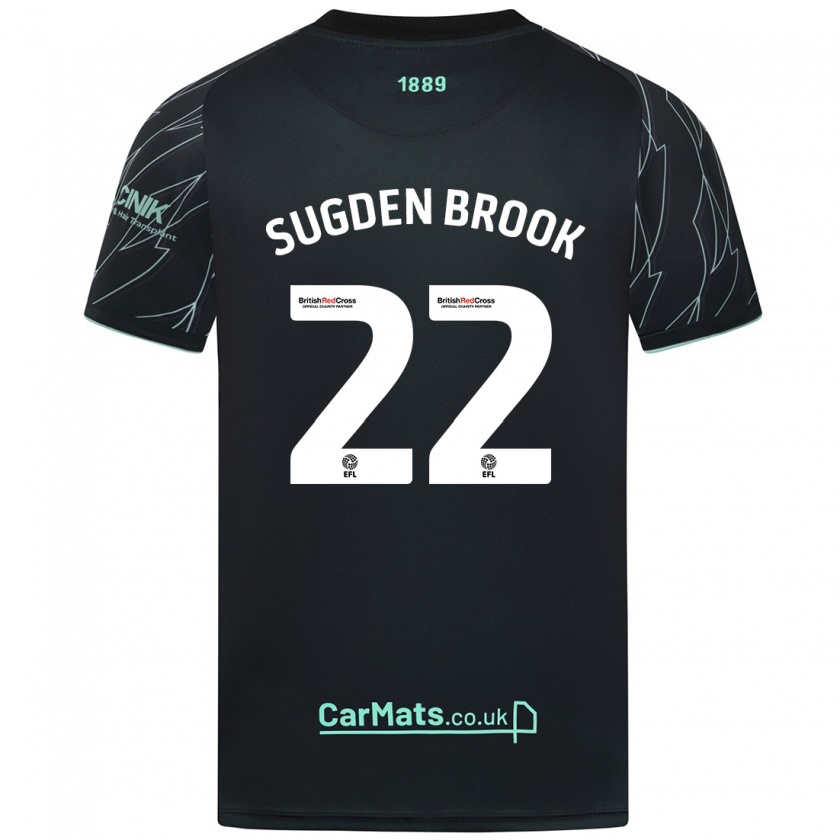 Kandiny Gyermek Darcie Sugden-Brook #22 Fekete Zöld Idegenbeli Jersey 2024/25 Mez Póló Ing