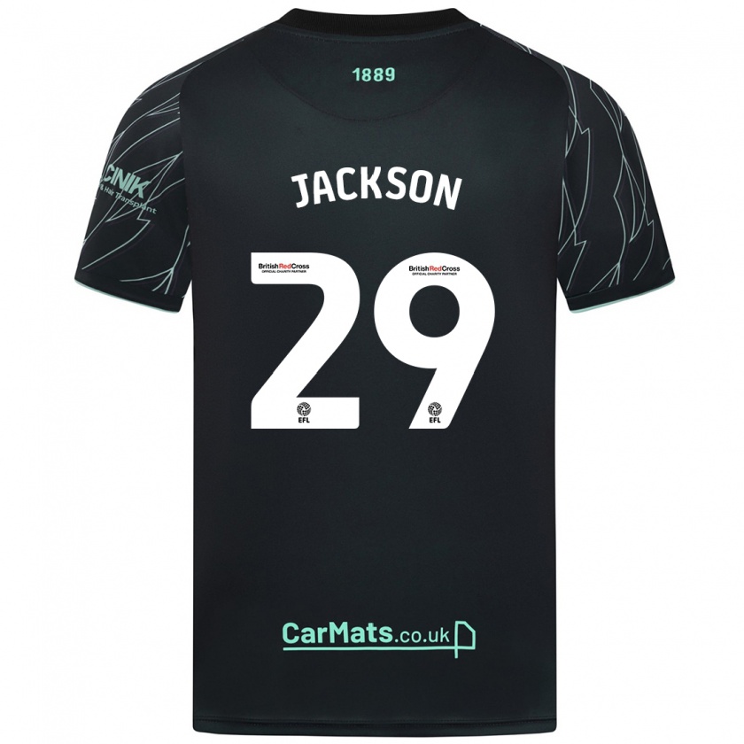 Kandiny Gyermek Fallon Connolly-Jackson #29 Fekete Zöld Idegenbeli Jersey 2024/25 Mez Póló Ing