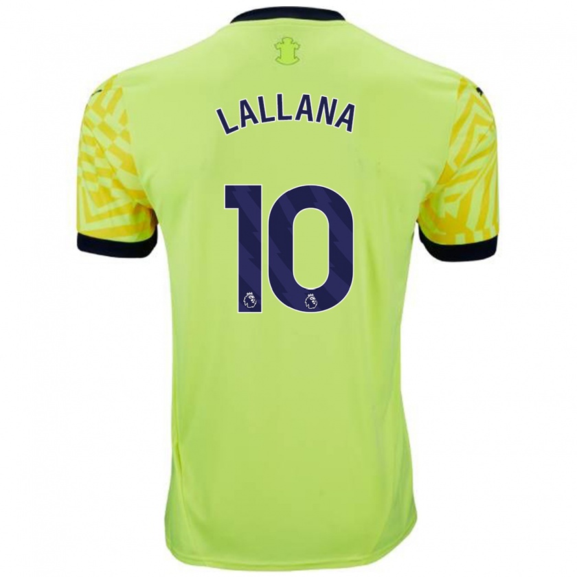 Kandiny Gyermek Adam Lallana #10 Sárga Idegenbeli Jersey 2024/25 Mez Póló Ing