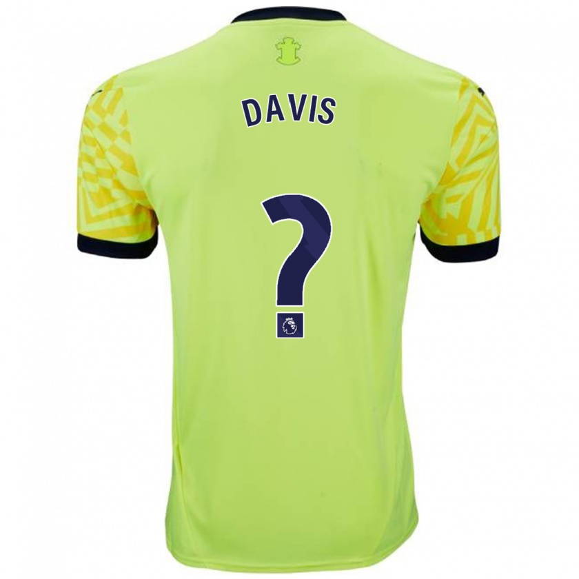 Kandiny Gyermek Sonnie Davis #0 Sárga Idegenbeli Jersey 2024/25 Mez Póló Ing