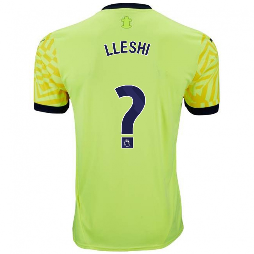 Kandiny Gyermek Henri Lleshi #0 Sárga Idegenbeli Jersey 2024/25 Mez Póló Ing