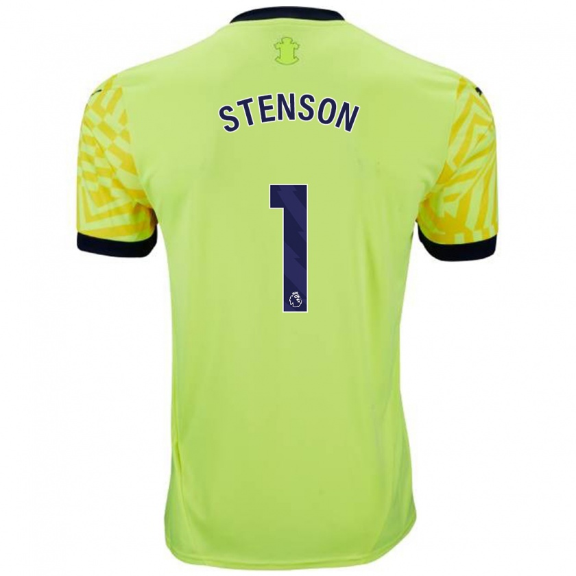 Kandiny Gyermek Fran Stenson #1 Sárga Idegenbeli Jersey 2024/25 Mez Póló Ing