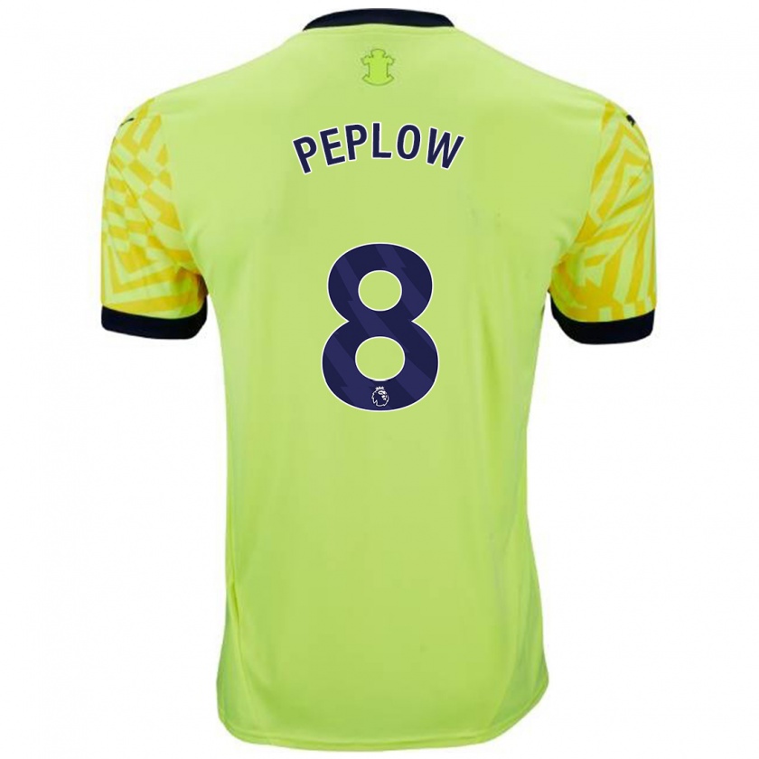 Kandiny Gyermek Chloe Peplow #8 Sárga Idegenbeli Jersey 2024/25 Mez Póló Ing