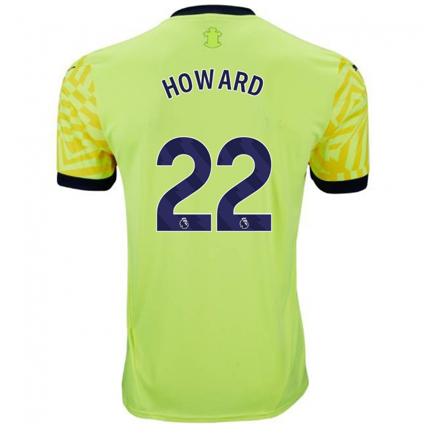 Kandiny Gyermek Bethany-May Howard #22 Sárga Idegenbeli Jersey 2024/25 Mez Póló Ing