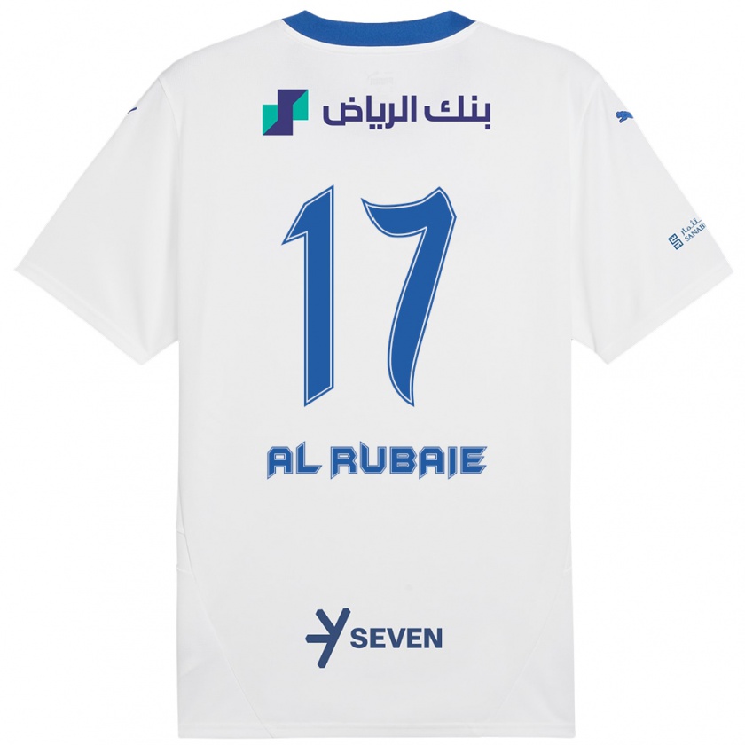 Kandiny Gyermek Mohammed Al-Rubaie #17 Fehér Kék Idegenbeli Jersey 2024/25 Mez Póló Ing