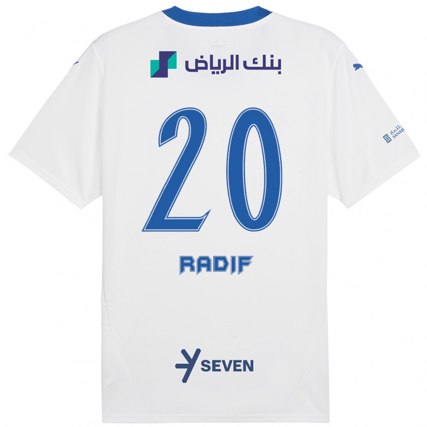 Kandiny Gyermek Abdullah Radif #20 Fehér Kék Idegenbeli Jersey 2024/25 Mez Póló Ing