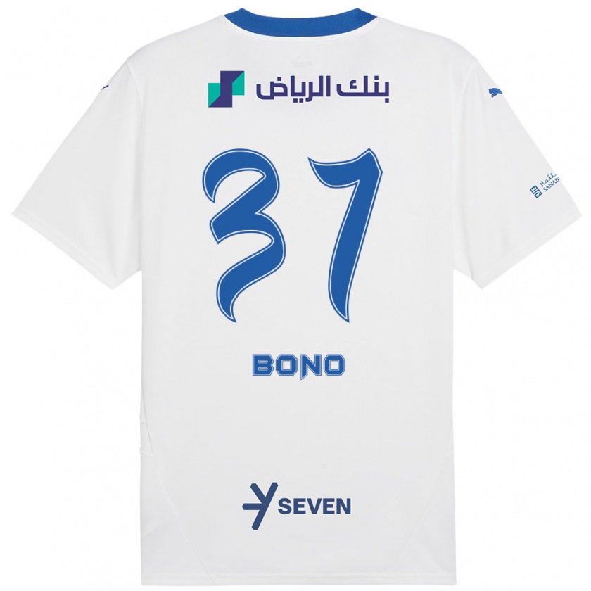 Kandiny Gyermek Bono #37 Fehér Kék Idegenbeli Jersey 2024/25 Mez Póló Ing