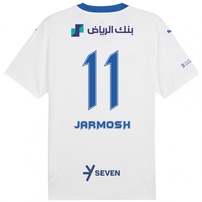 Kandiny Gyermek Abdulaziz Jarmosh #11 Fehér Kék Idegenbeli Jersey 2024/25 Mez Póló Ing