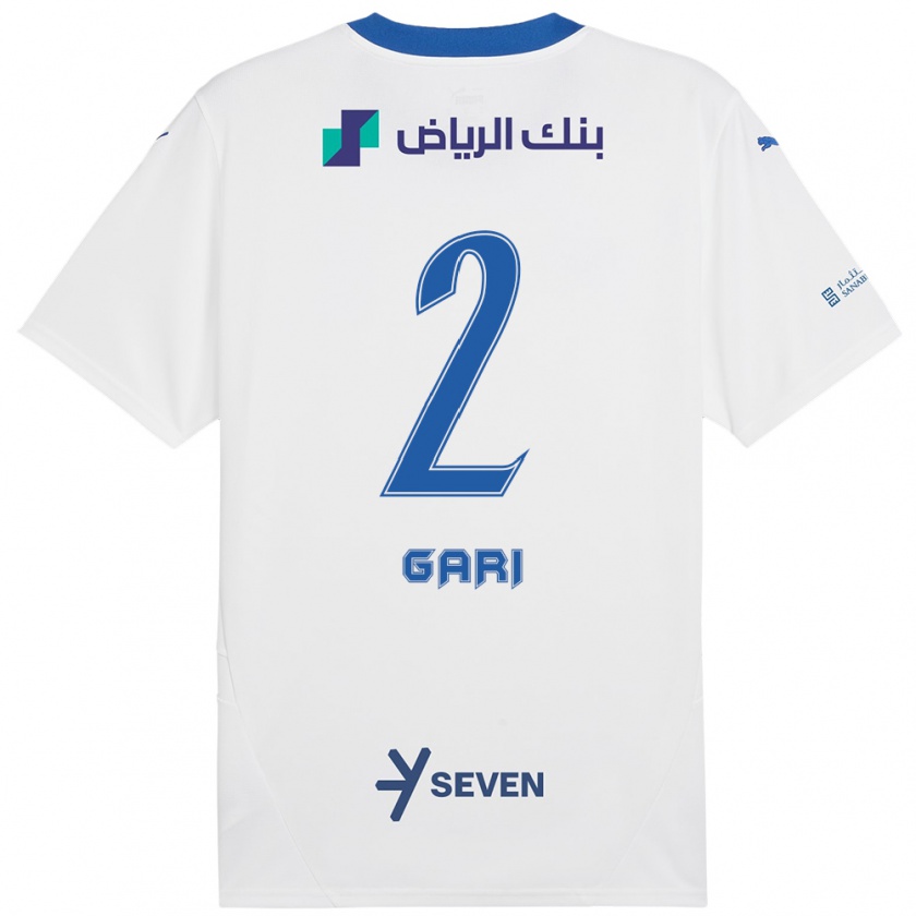 Kandiny Gyermek Fatimah Gari #2 Fehér Kék Idegenbeli Jersey 2024/25 Mez Póló Ing