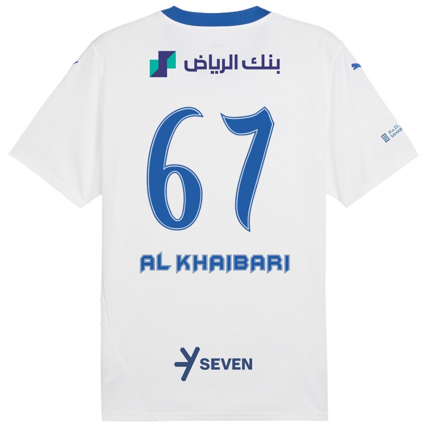 Kandiny Gyermek Mohammed Al-Khaibari #67 Fehér Kék Idegenbeli Jersey 2024/25 Mez Póló Ing