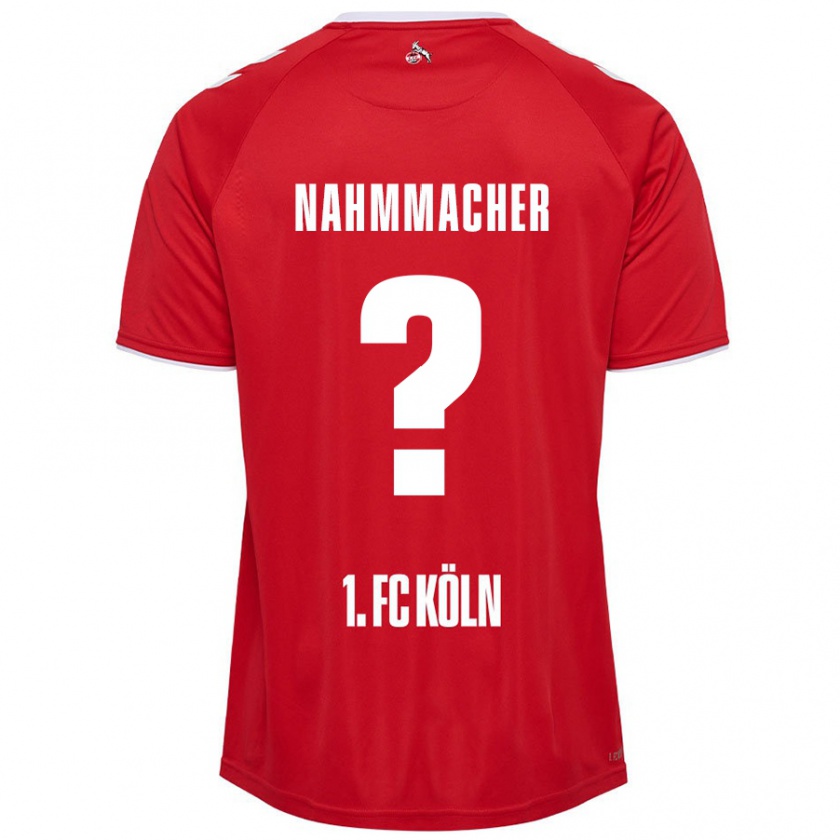 Kandiny Gyermek Emil Nahmmacher #0 Piros Fehér Idegenbeli Jersey 2024/25 Mez Póló Ing