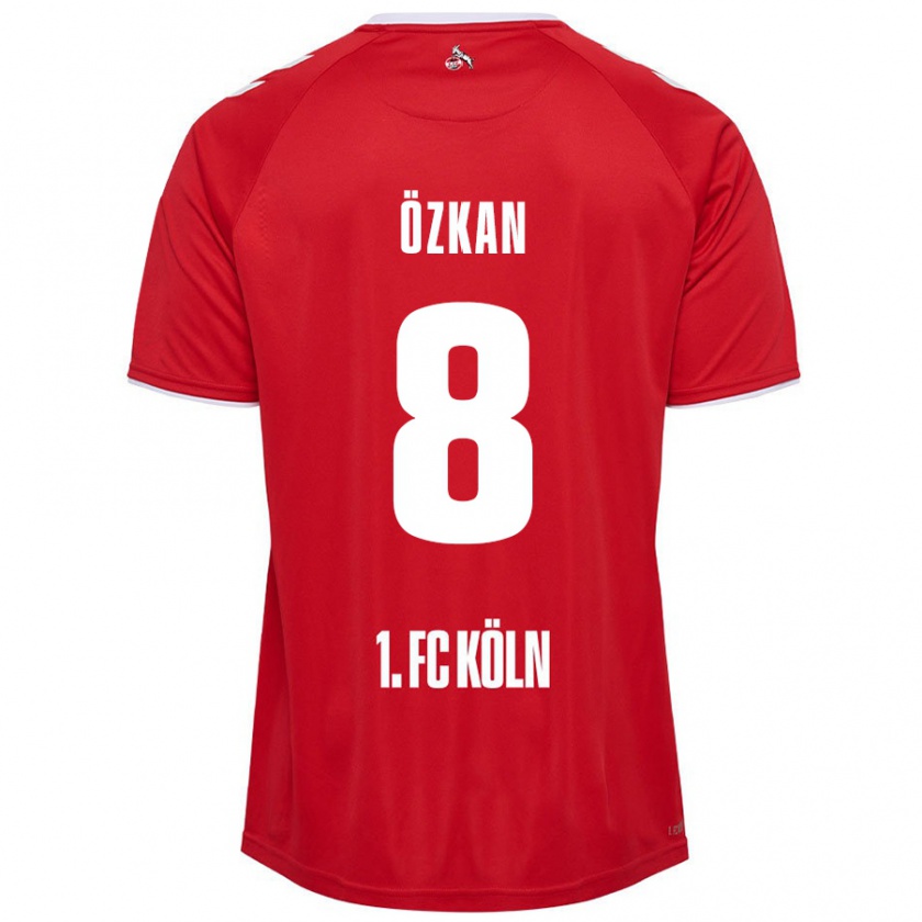 Kandiny Gyermek Mikail Özkan #8 Piros Fehér Idegenbeli Jersey 2024/25 Mez Póló Ing