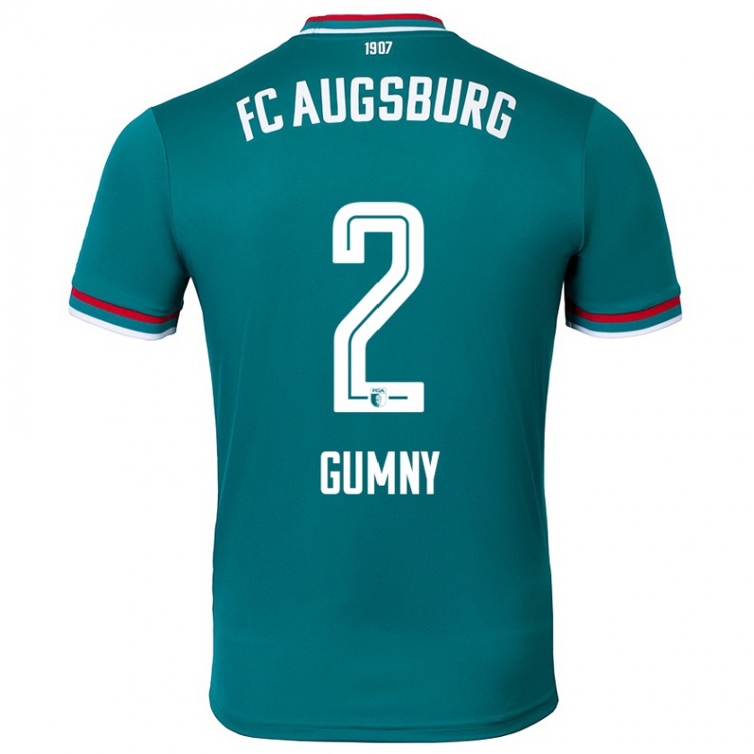 Kandiny Gyermek Robert Gumny #2 Sötétzöld Idegenbeli Jersey 2024/25 Mez Póló Ing