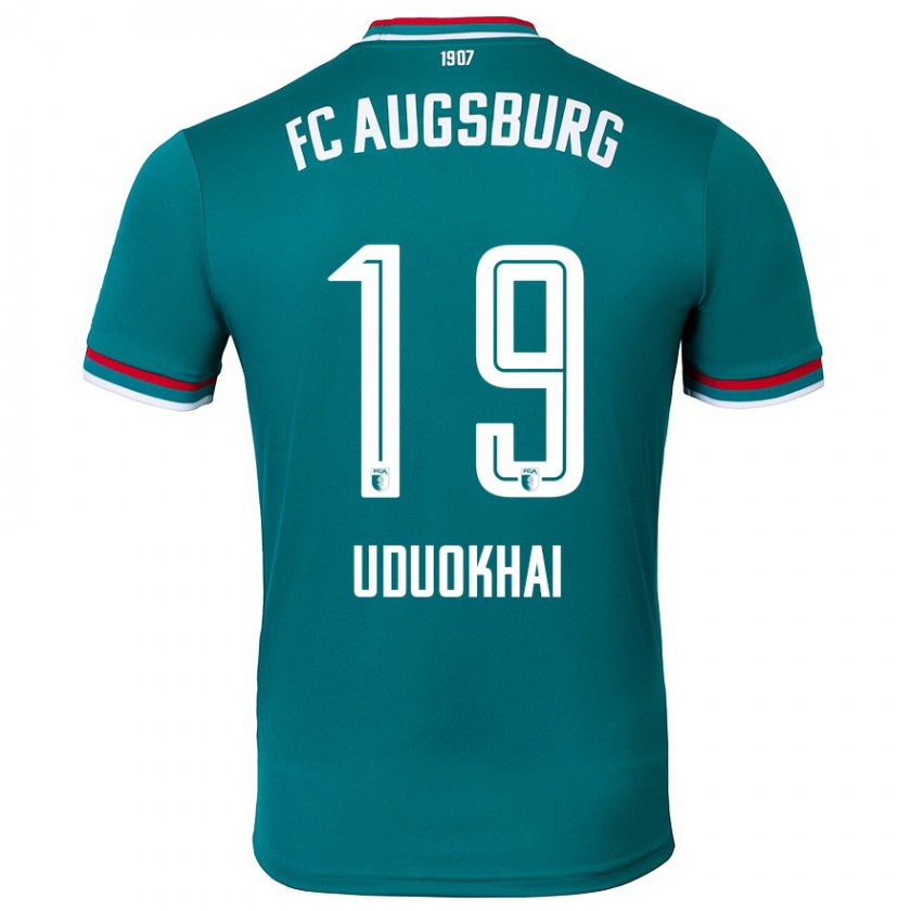 Kandiny Gyermek Felix Uduokhai #19 Sötétzöld Idegenbeli Jersey 2024/25 Mez Póló Ing