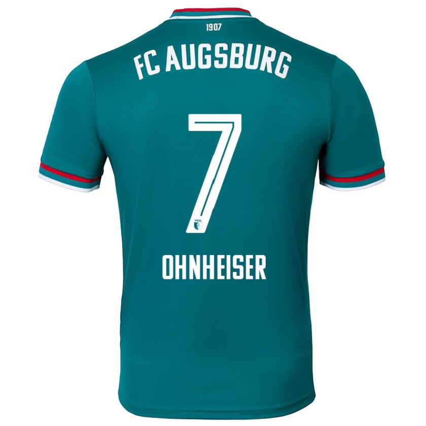 Kandiny Gyermek Nico Ohnheiser #7 Sötétzöld Idegenbeli Jersey 2024/25 Mez Póló Ing