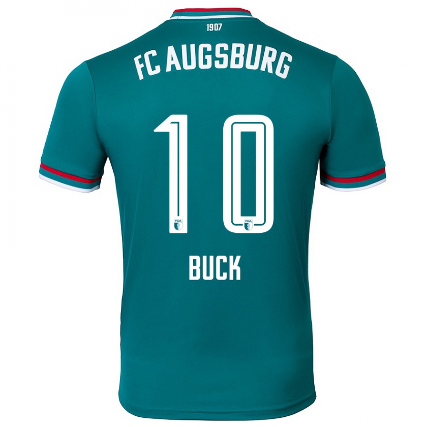 Kandiny Gyermek Dustin Buck #10 Sötétzöld Idegenbeli Jersey 2024/25 Mez Póló Ing