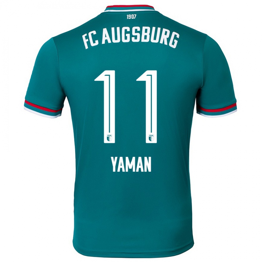 Kandiny Gyermek Kerim Yaman #11 Sötétzöld Idegenbeli Jersey 2024/25 Mez Póló Ing