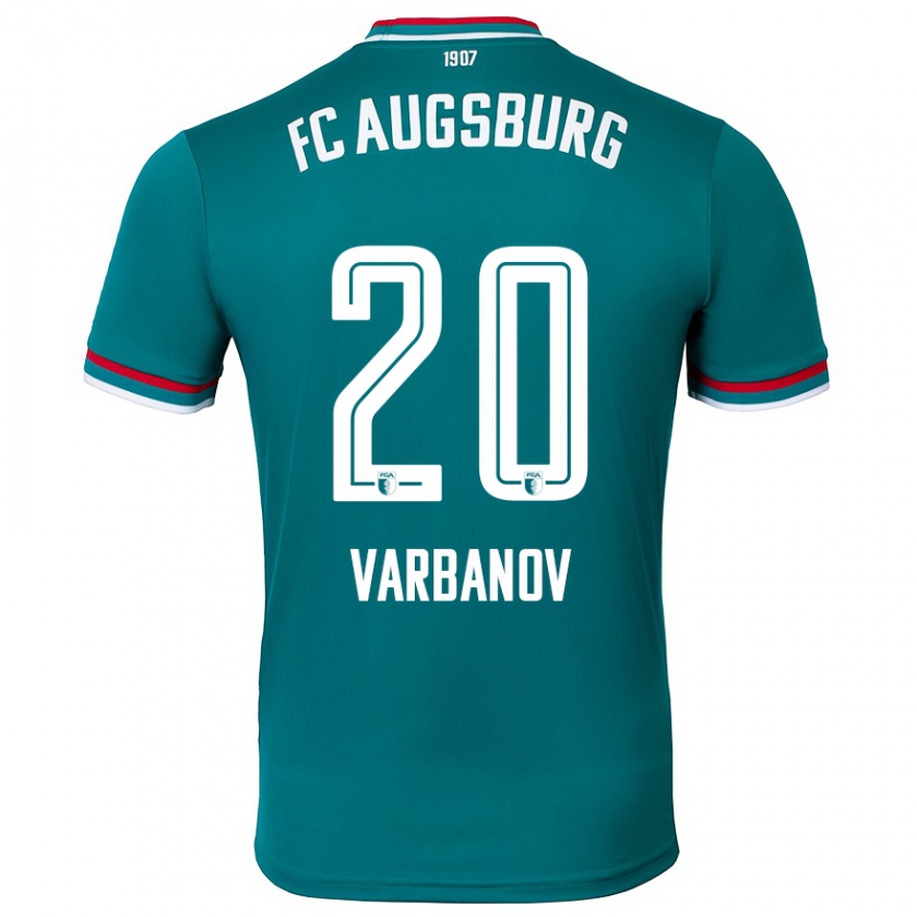 Kandiny Gyermek Svetoslav Varbanov #20 Sötétzöld Idegenbeli Jersey 2024/25 Mez Póló Ing