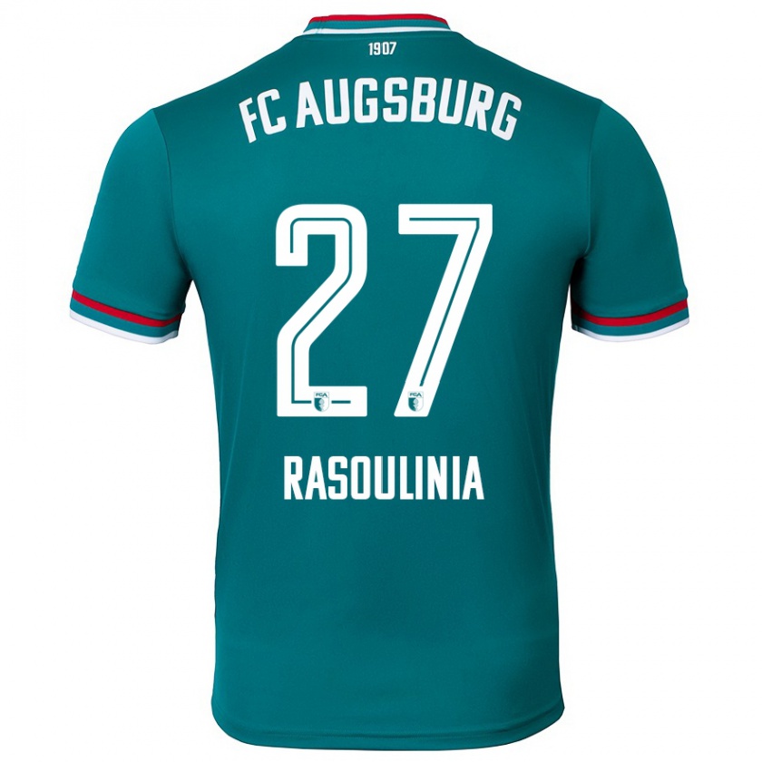 Kandiny Gyermek Nick Rasoulinia #27 Sötétzöld Idegenbeli Jersey 2024/25 Mez Póló Ing