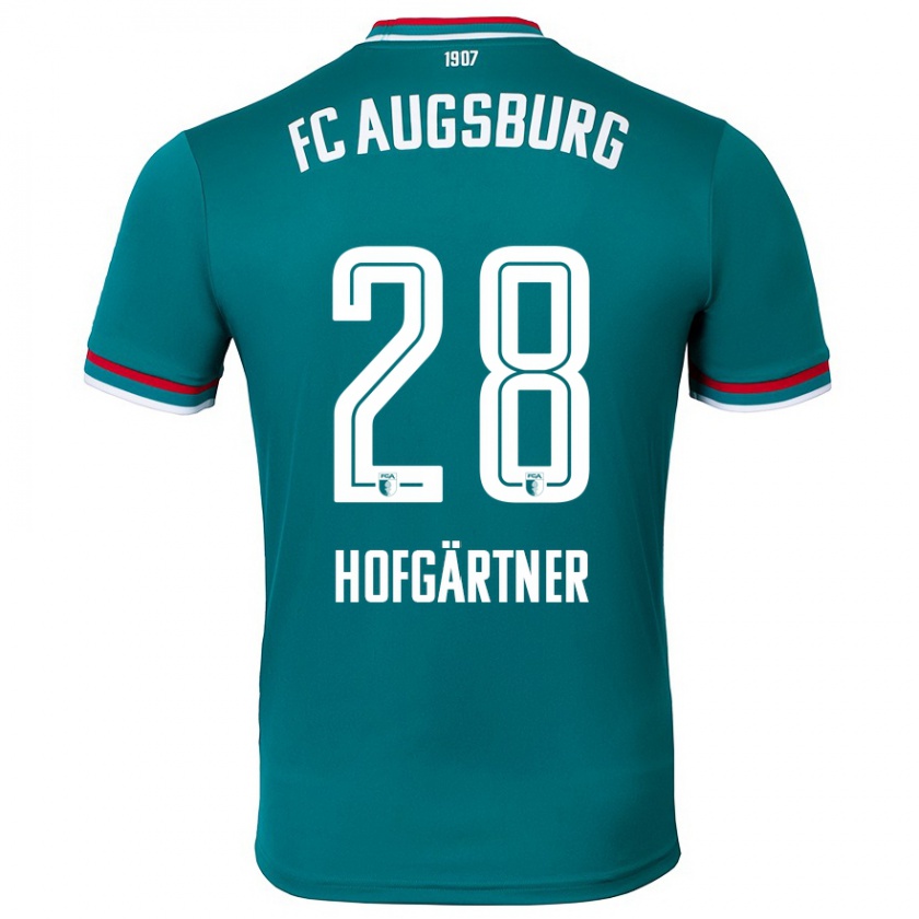 Kandiny Gyermek Hendrik Hofgärtner #28 Sötétzöld Idegenbeli Jersey 2024/25 Mez Póló Ing