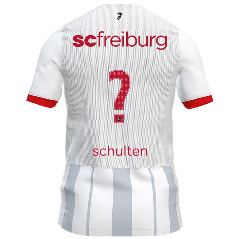 Kandiny Gyermek Luca Schulten #0 Fehér Szürke Idegenbeli Jersey 2024/25 Mez Póló Ing