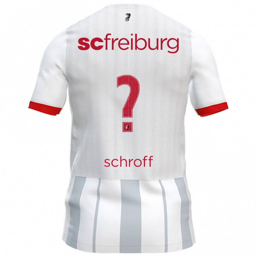 Kandiny Gyermek Matteo Schroff #0 Fehér Szürke Idegenbeli Jersey 2024/25 Mez Póló Ing