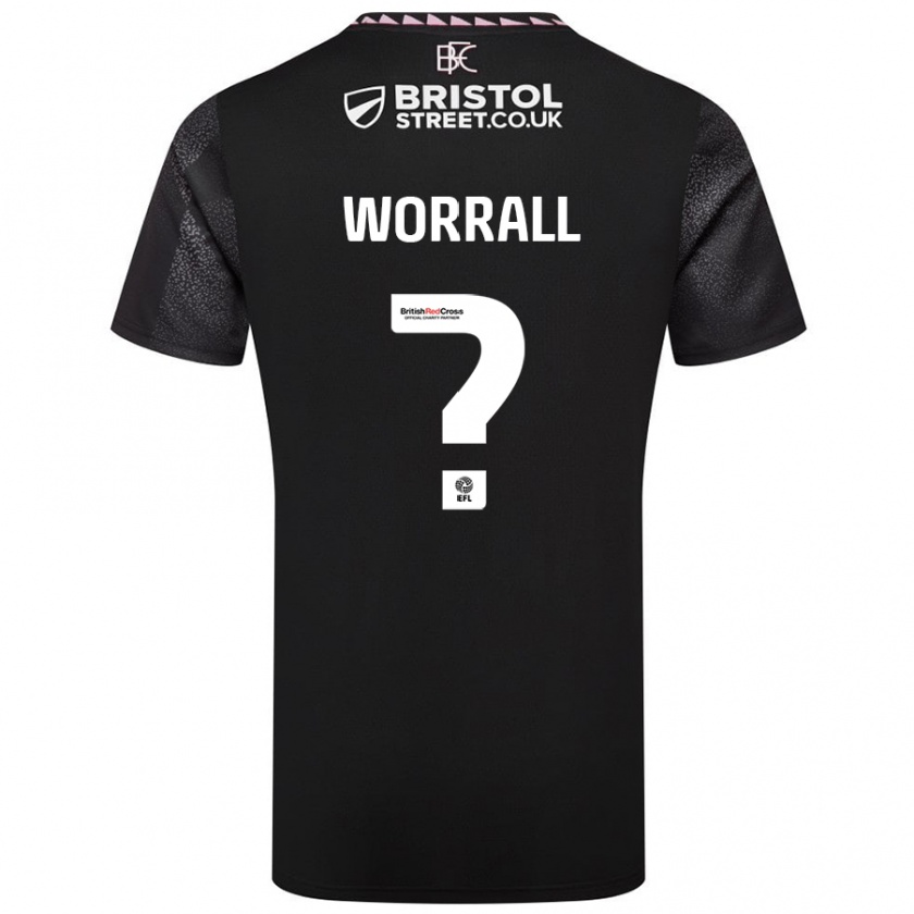 Kandiny Gyermek Joe Worrall #0 Fekete Idegenbeli Jersey 2024/25 Mez Póló Ing