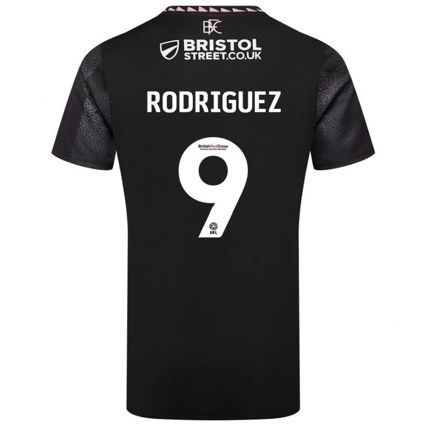 Kandiny Gyermek Jay Rodríguez #9 Fekete Idegenbeli Jersey 2024/25 Mez Póló Ing