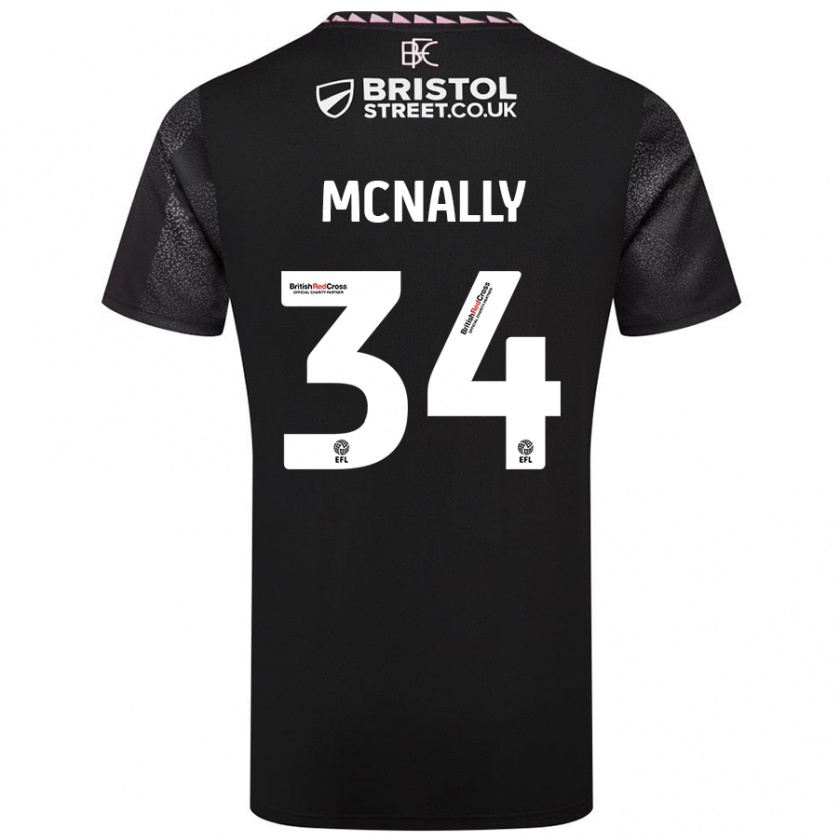 Kandiny Gyermek Luke Mcnally #34 Fekete Idegenbeli Jersey 2024/25 Mez Póló Ing