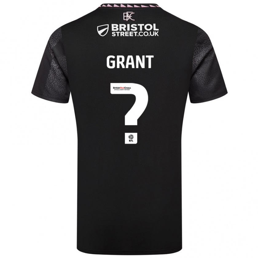 Kandiny Gyermek Bradley Grant #0 Fekete Idegenbeli Jersey 2024/25 Mez Póló Ing