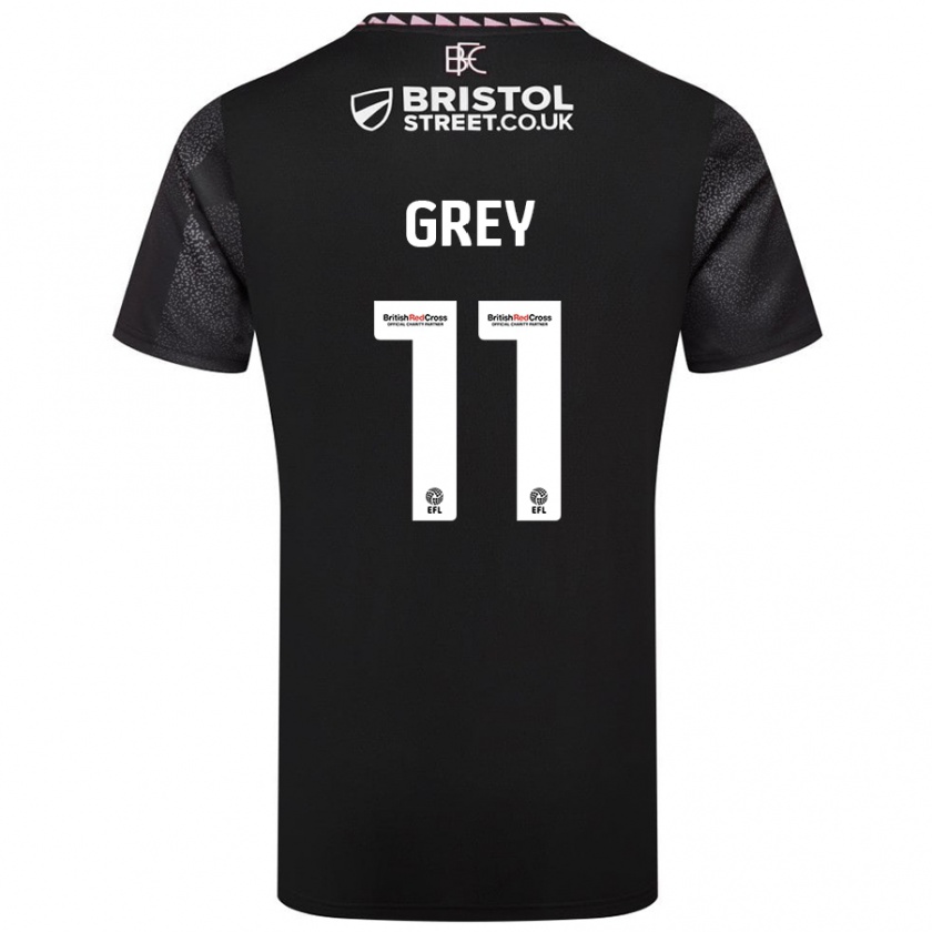 Kandiny Gyermek Anna Grey #11 Fekete Idegenbeli Jersey 2024/25 Mez Póló Ing